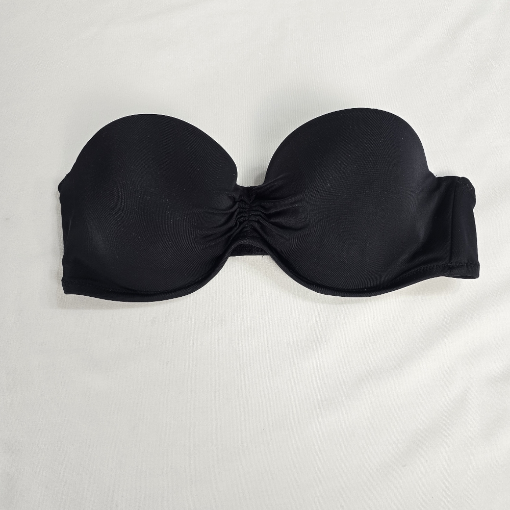 Victoria's Secret Strapless Black Swimsuit Bikini Top Only